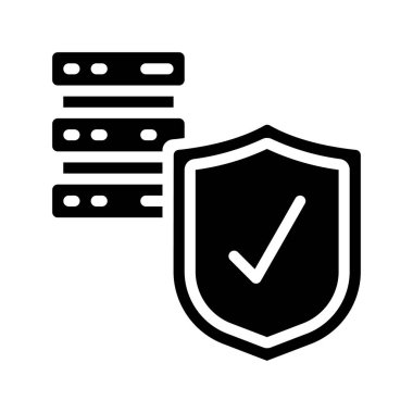 Güvenlik vektörü ince çizgi simgesi