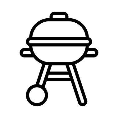 BBQ Grill web simgesi vektör çizimi
