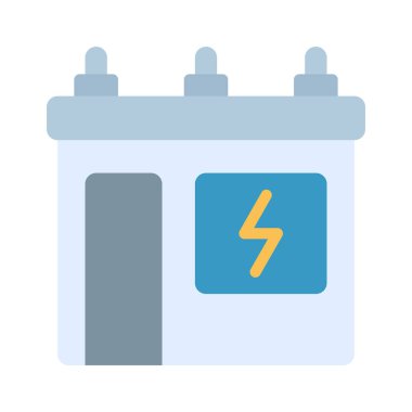 beyaz arkaplanda pil vektörü çizimi