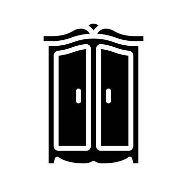 Wardrobe  web icon vector illustration