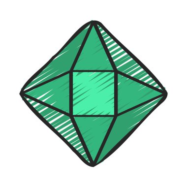 Gem web simgesi düz tasarım, vektör illüstrasyonu