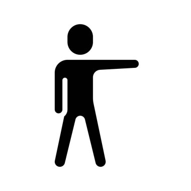 Nokta Sağ Kişi düz tasarım, vektör illüstrasyonu