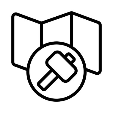 Harita Web simgesi vektör illüstrasyonunu oluştur