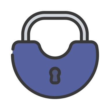 lock icon, vector illustration simple design