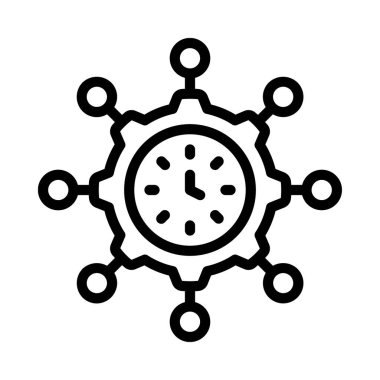 zaman yönetimi simgesini beyaz arka plan üzerinde