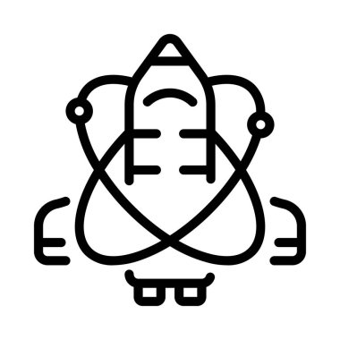 Uzay Bilimi simgesi vektör illüstrasyon tasarımı