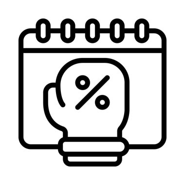 indirimli indirim simgesi, özet biçimi