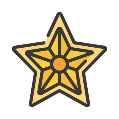 Yıldız Elemanı Web simgesi vektör çizimi