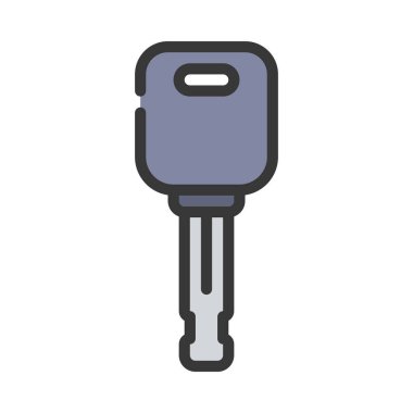 Otomobil Anahtarı ikon vektör çizimi