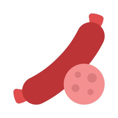 Salam Sosisi ikon vektör illüstrasyon tasarımı