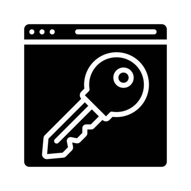 Web Sitesi Anahtarı, vektör illüstrasyonu basit tasarım