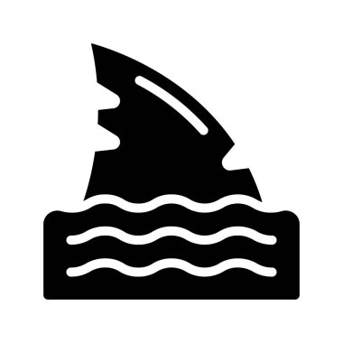 Shark web icon vector illustration