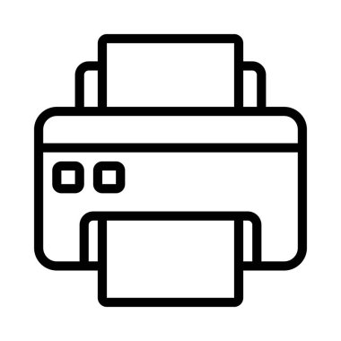 Yazıcı simgesi, basit web illüstrasyonu
