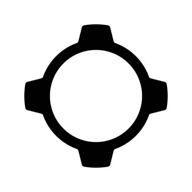 Cog web simgesi düz tasarım, vektör illüstrasyonu                                                  