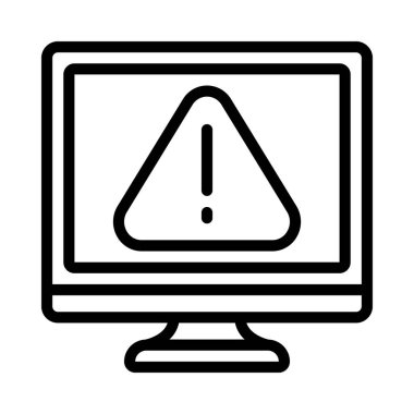 Bilgisayar Hatası simgesi, vektör illüstrasyonu 