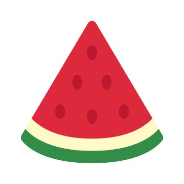 Beyaz arka planda karpuz meyvesi, illüstrasyon, vektör.