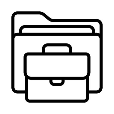 İş Dizini simgesi, vektör illüstrasyonu 