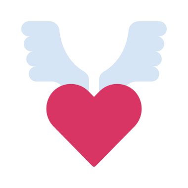 Kalp kanatlar kutsal kişilerin resmi, vektör çizim ile