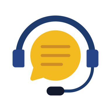 Müşteri Desteği Sohbet simgesi çizimi 