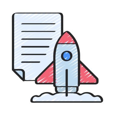 İçerik simgesi vektör resimlemesini çalıştır 