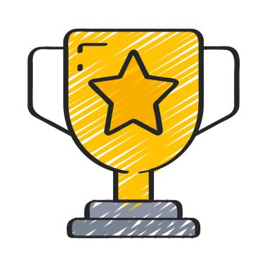 kupa ödülü izole edilmiş ikon vektör illüstrasyon tasarımı