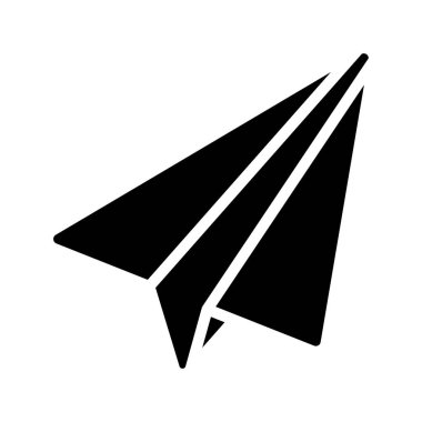 Kağıt uçak Simge, vektör illüstrasyonunu gönder 