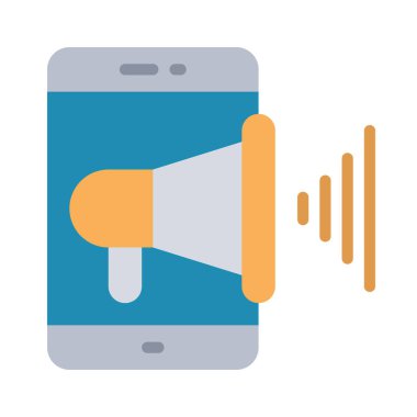 Mobil Pazarlama Web simgesi, vektör illüstrasyonu                    