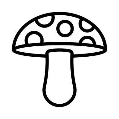 Beyaz arkaplanda mantarın vektör çizimi