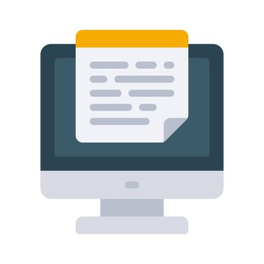 Not Uygulama Web simgesi vektör illüstrasyonu