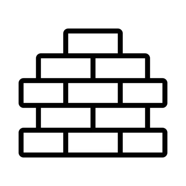 Brick Wall Web Icon Vector Illustration — Stock Vector