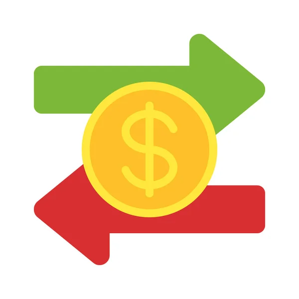 Money Transfer Web Icon Vector Illustration — Stock Vector