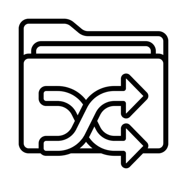 Change Arrows Folder Icon Vector Illustration — Stock Vector