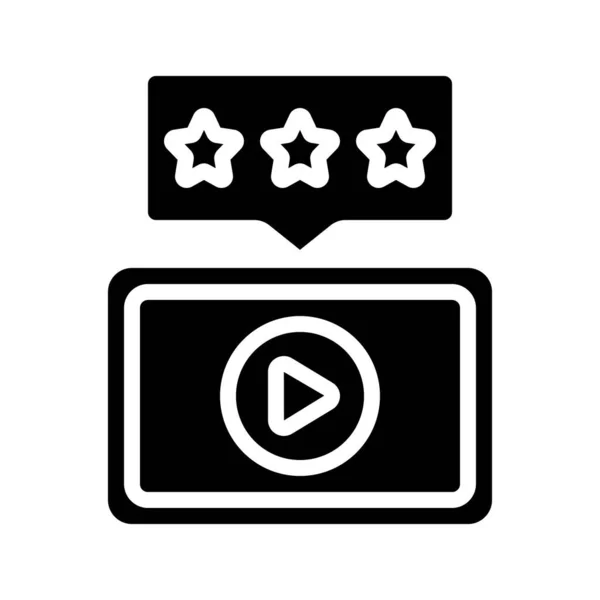 Video Comentarios Icono Web Vector Ilustración — Archivo Imágenes Vectoriales