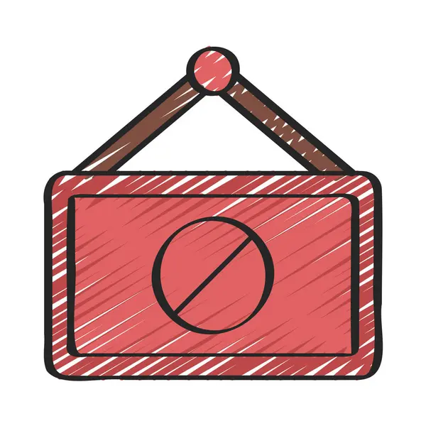 Hanging Closed Sign Vector Icon — Stock Vector
