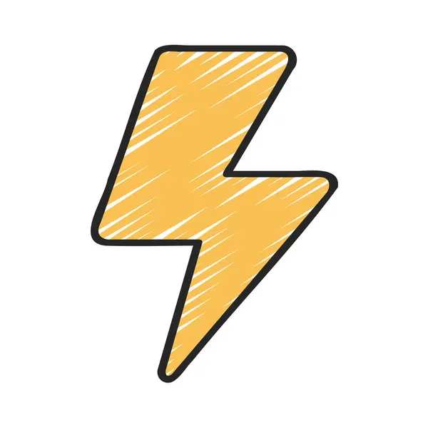 Thunder Bolt Icon Vector Illustration — Stock Vector