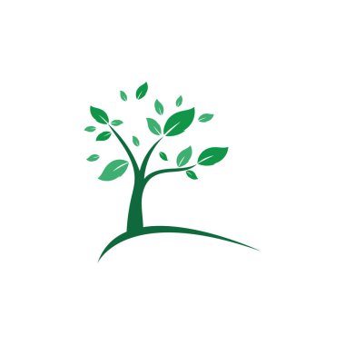 Yeşil yaprak logo şablonu simgesi