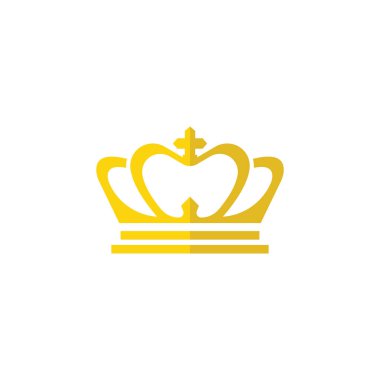 Crown Logo vektör simgesi düz tasarım
