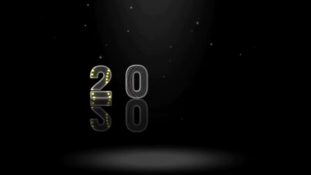 Σχεδιασμός Γραφικών Animation 2024 Εφέ Κειμένου Πρωτοχρονιάς — Αρχείο Βίντεο