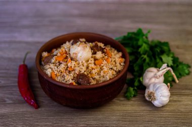 Dana eti ile gerçek özbek pilavı