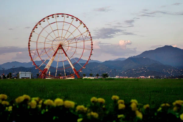 Observation wheel in Batumi with a view of the city