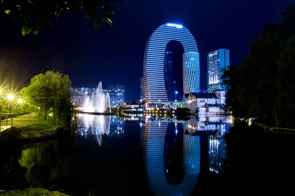 Noche Ciudad Batumi Georgia Arquitectura Muy Hermosa —  Fotos de Stock