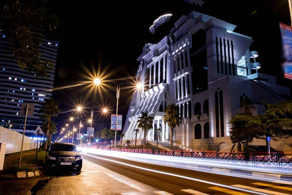 Notte Città Batumi Georgia Architettura Molto Bella — Foto Stock