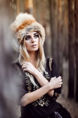 kız makyaj Hint sahip