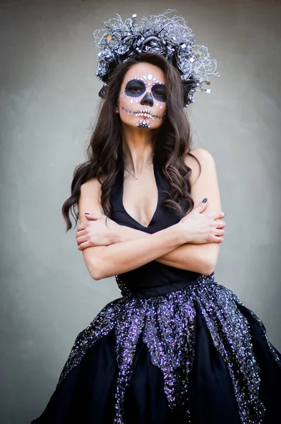 Niña Imagen Del Día Los Muertos —  Fotos de Stock