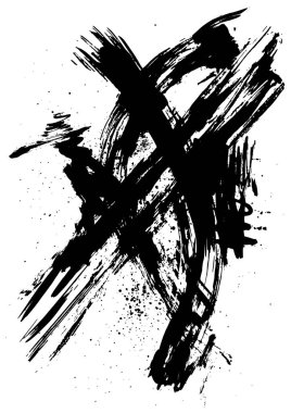 Grunge arka plan ve kirli fırça darbeleri