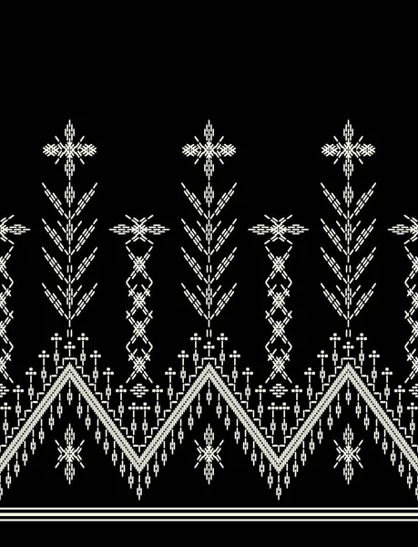 Illustration Vector Handmade Drawing Tribal Ethnic Vector Pattern Designs Fabric — Stock Vector