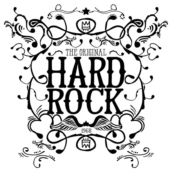 Illustratie Handgemaakte Tekening Tribal Achtergrond Voor Harde Rockmuziek — Stockvector