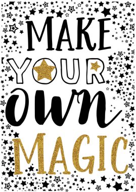 sihirli sloganı grafik t SHIRT baskı için