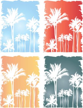 avuç içi ve renkli grunge arka plan