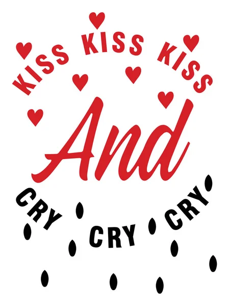 Гасло Поцілунок Крик Векторні Ілюстрації — стоковий вектор